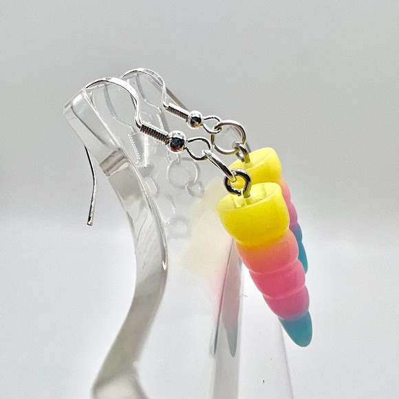 Unicorn Earrings - Unicorn Horns - Rainbow Earrings - JoJo Earrings - Picture 2 of 8